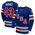Quinn Hughes USA 2026 Olympic Home Jersey - Royal