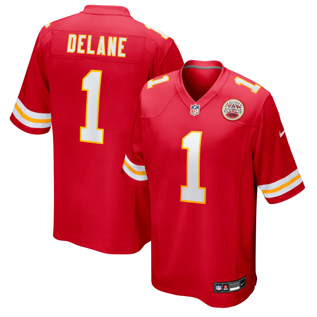 Mansoor Delane Kansas City Chiefs 2026 NFL Draft First Round Pick No. 6 Jersey - Red