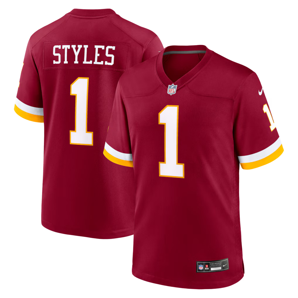 Sonny Styles Washington Commanders 2026 NFL Draft First Round Pick No. 7 Jersey - Burgundy