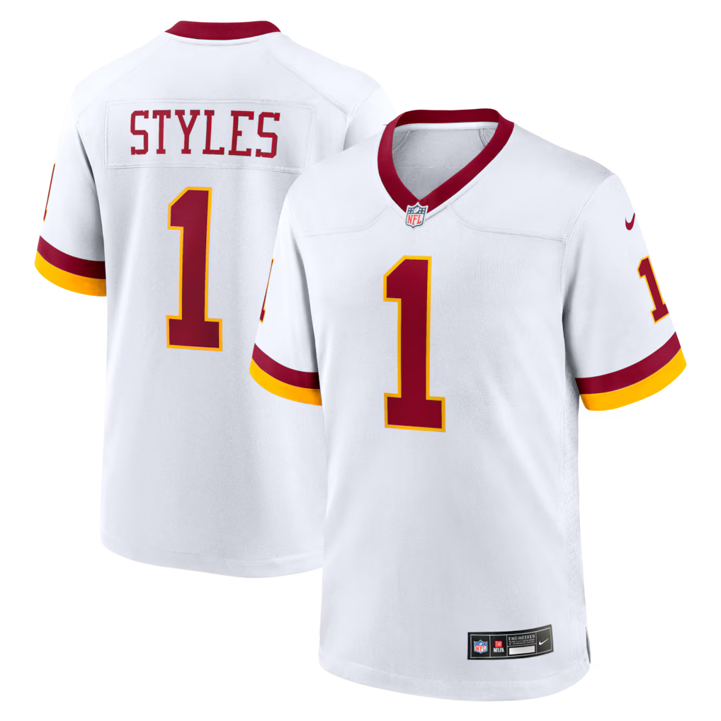 Sonny Styles Washington Commanders 2026 NFL Draft First Round Pick No. 7 Jersey - White