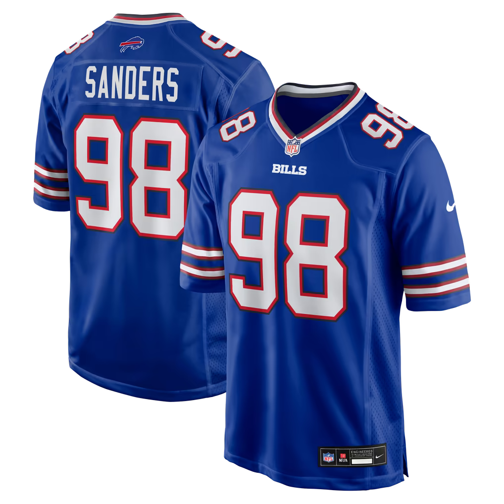 T.J. Sanders #98 Buffalo Bills NFL Football Jersey