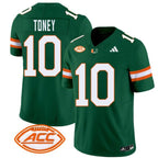 Malachi Toney Miami Hurricanes Jersey - Green - Primetime Jerseys