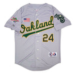 Rickey Henderson Oakland Athletics 1990 World Series Road Jersey - Grey - Primetime Jerseys